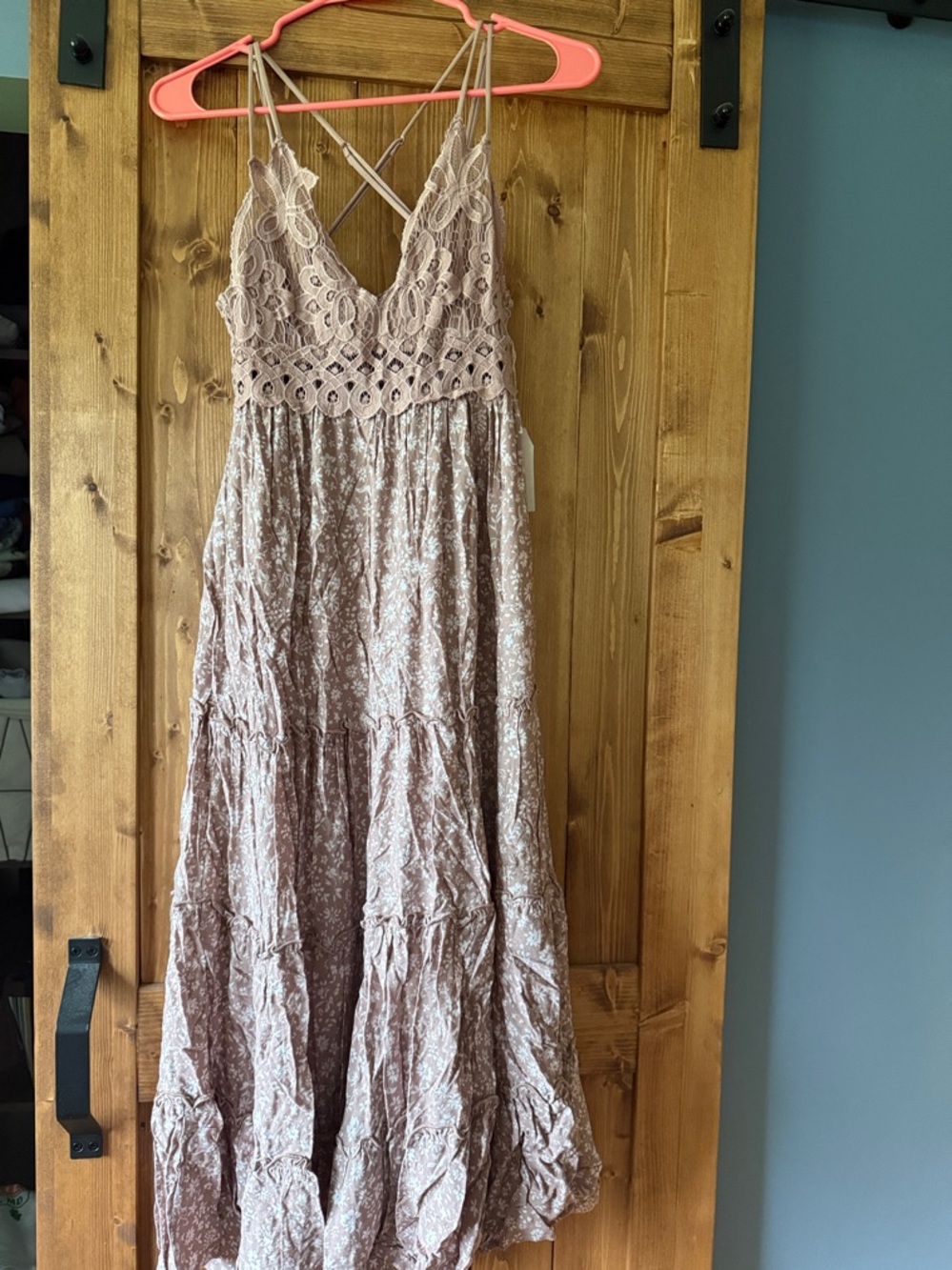 Lace Bodice Maxi Dress in Mauve
